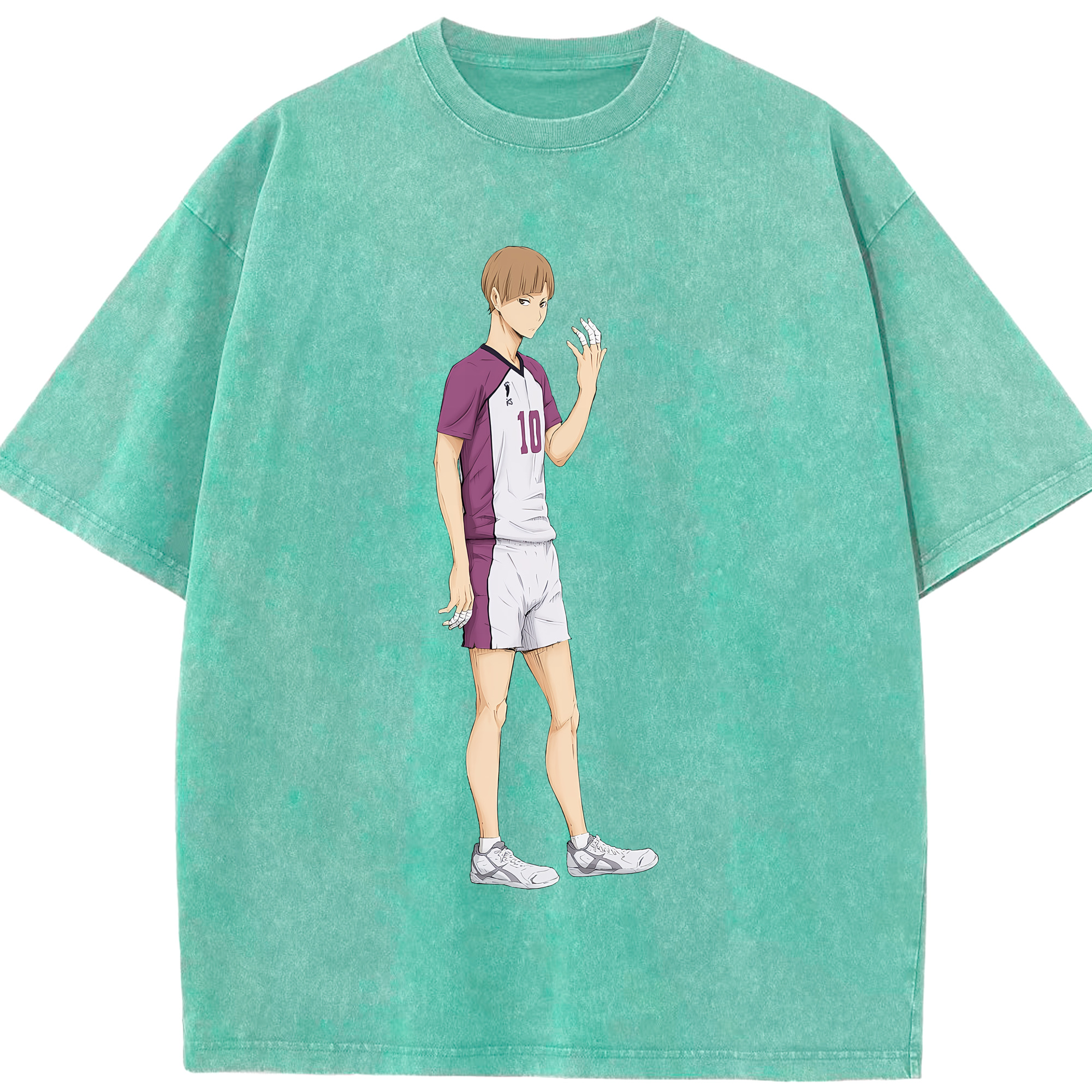 （画像用） ハイキュー!! Haikyu!! 綿100% ヴィンテージ風 半袖Tシャツ（フロントプリント）